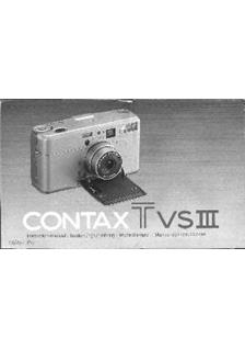 Contax Tvs 3 manual. Camera Instructions.